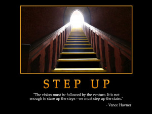 Wallpaper on Success with quote by Vance Havner: Step up to reach the ...