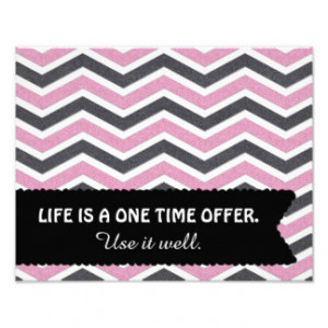 Classy Chevron LIFE Quote Kodak Photo Print