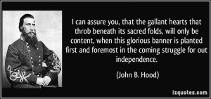 can assure you, that the gallant hearts that throb beneath its ...