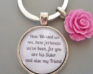 Quote Gift keyring, Sister In Law gift, bridesmaid gift, future ...