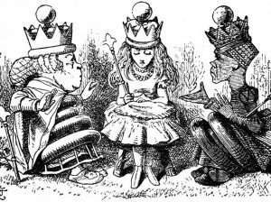 An illustration from Lewis Carroll's book Through The Looking Glass ...