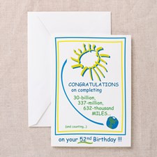 52nd Birthday Greeting Card for