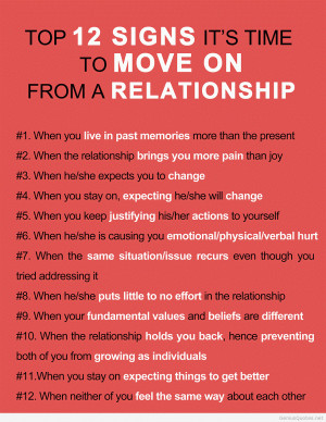 Top 12 Signs - It’s Time To Move On From A Relationship.