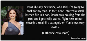 was like any new bride, who said, 'I'm going to cook for my man.' In ...