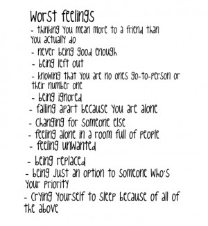 Worst Feelings.
