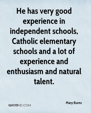 Good Experience In Independent Schools, Catholic Elementary Schools ...