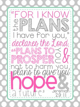Bible Verse Poster {Jeremiah 29:11}
