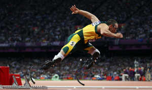 south african sprinter oscar pistorius just ran a race at the olympics ...