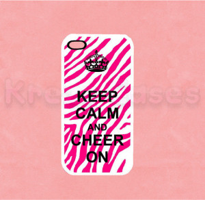 Iphone 5 case, new iphone 5 case keep calm and cheer on zebra print