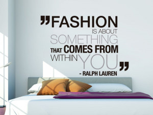 Photo of Ralph Lauren Fashion Art Quote - Sticker Home Decor for ...