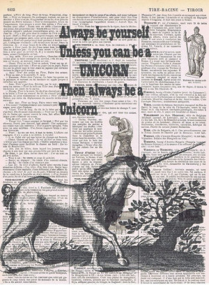 Unicorn. Inspirational Quote Gift Altered art by studioflowerpower, $8 ...