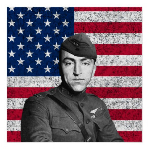 eddie rickenbacker and the american flag posters from zazzle com