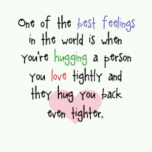 Love this quote about hugs.