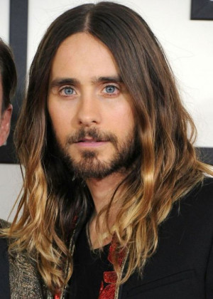 Jared Leto Long Hairstyle: Long ombre waves