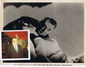 ... the Count Dracula Society and came with a photo of Chaney at the event