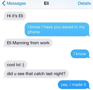 Text conversation between Eli Manning & Odell Beckham Jr. after ‘The ...
