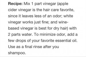 vinegar rinse for hair growth!