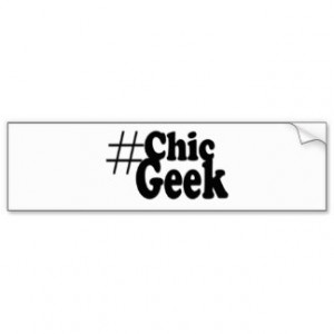 Hashtag Chic Geek Art Gifts Bumper Sticker