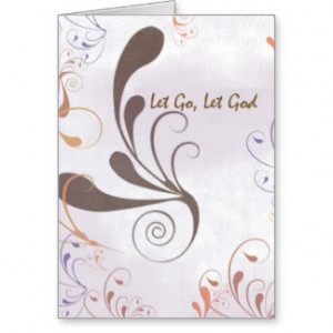 3515 Let Go, Let God Swirls Recovery Anniversary Greeting Card