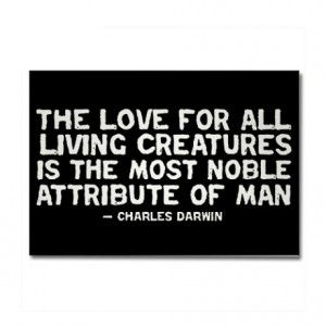 ... Gifts > Animal Magnets > Quote Darwin - The Love Rectangle Magnet