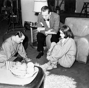 Director Ernst Lubitsch, Melvyn Douglas, Greta Garbo and that cushy ...