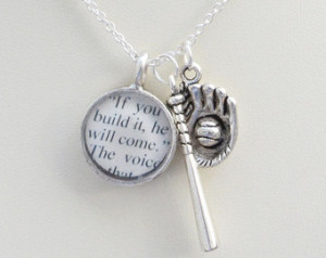 Field of Dreams Movie Quote / Baseb all Necklace ...