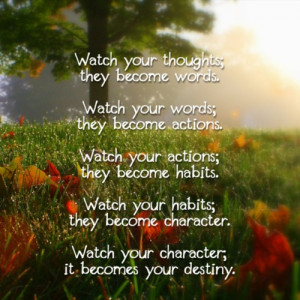 But for me I actually try and limit the ill thoughts that I have. Do ...