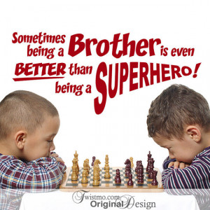 Superhero Brother Wall Decal, Inspirational Quote, Boys Room Decal ...