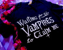 ... Ladies Gothic T-shirt - vampire fashion pastel goth lolita creepy cute