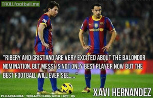 Xavi on Messi and Ballon d'or.