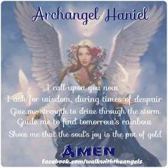 ... Haniel, Angel Reading, Angelpray Haniel, Angel Quotes, Dear Archangel