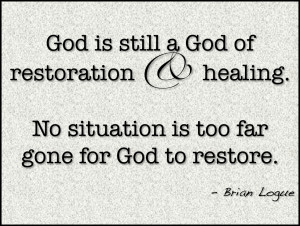 To quote my husband...on Restoration