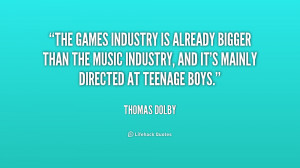 The games industry is already bigger than the music industry, and it's ...