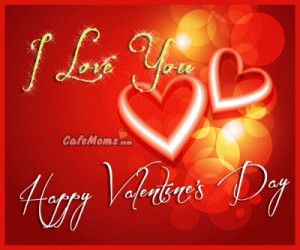 Animated Giltter I Love You Happy Valentines Day Facebook Graphic