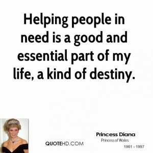 Helping people in need is a good and essential part of my life, a kind ...