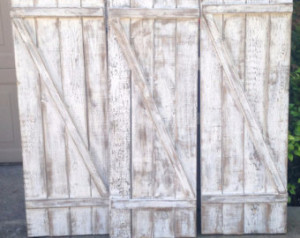 Weathered Barn Door Shutter Set