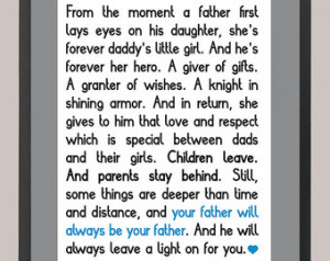 Wonder Year's Daddy's Girl Quote 11 x 14 Inspiration Print ...