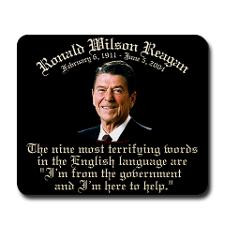 Reagan 9 Terrifying Words Mousepad for
