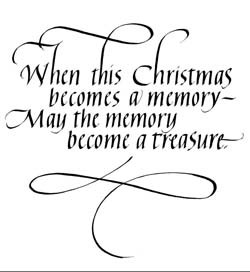 When this Christmas becomes a memory