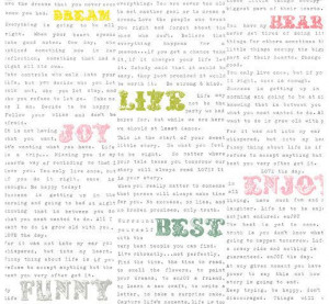 Love Notes Quotes Type Typography Letters on White by Echo Park Paper ...
