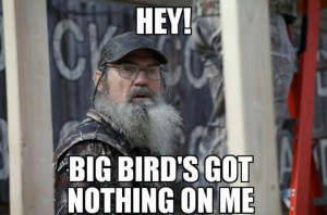 Si- Big Bird... Duck Dynasty quotes