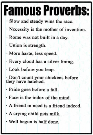 famous proverbs