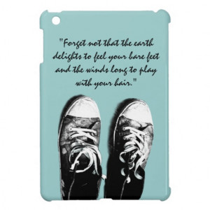 Old running shoes with inspirational quote iPad mini covers