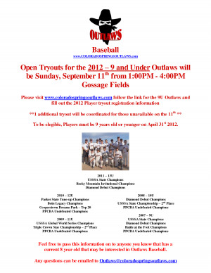 Baseball Tryouts Flyer Templates picture