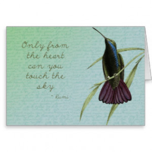 Touch the Sky Hummingbird Greeting Card