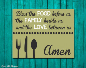 the Food - Family Blessings Wall Art - Dining Room Decor - Dining ...