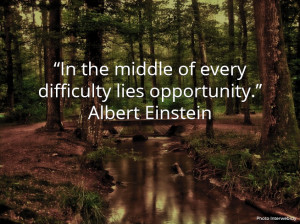In the middle of every difficulty lies opportunity.” — Albert ...