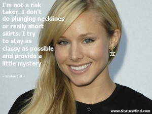 ... and provide a little mystery - Kristen Bell Quotes - StatusMind.com