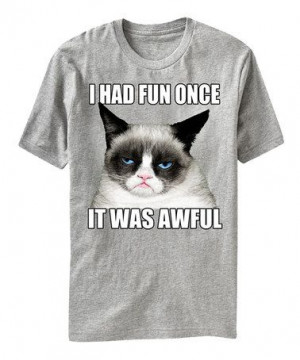 ... Gray Grumpy Cat 'I Had Fun Once' Tee - Men by Grumpy Cat #zulilyfinds