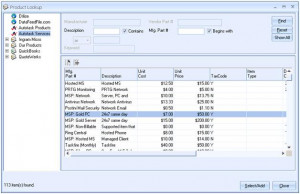 QuoteWerks insert Autotask Products and Services